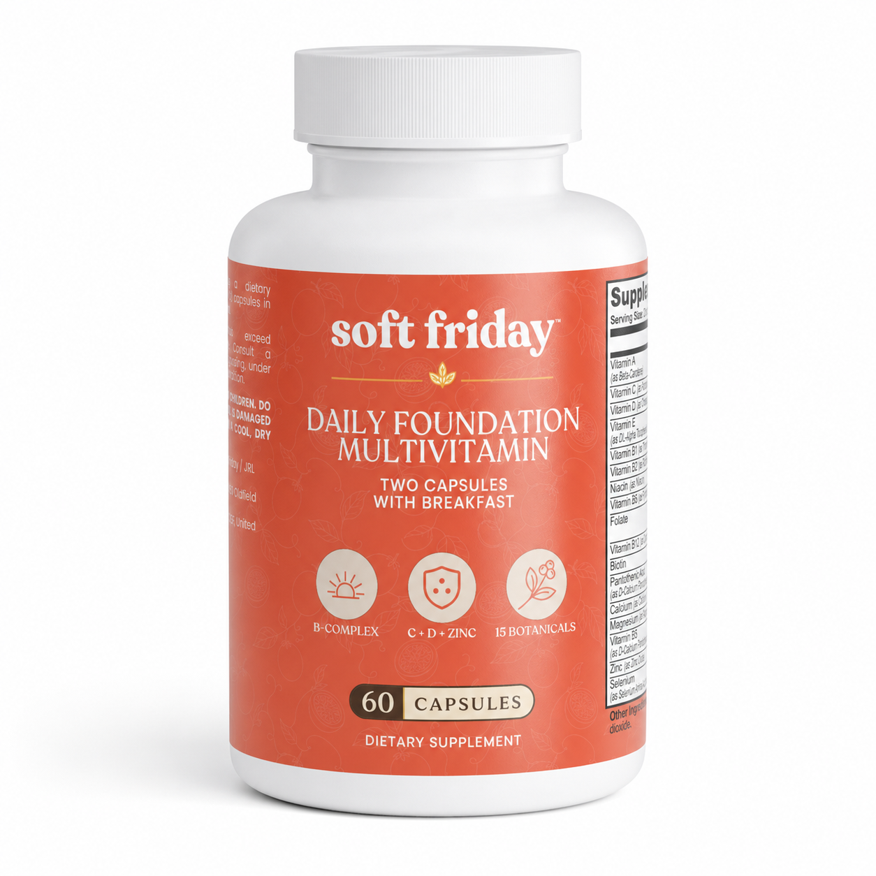 Soft Friday Daily Foundation Multivitamin bottle – front view