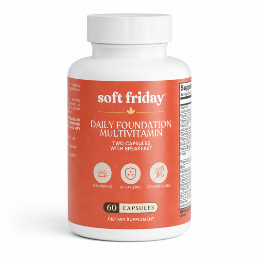 Soft Friday Daily Foundation Multivitamin bottle – front view