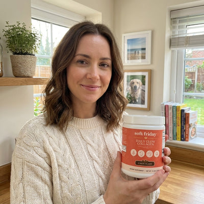 Soft Friday community member with Daily Glow Collagen tub